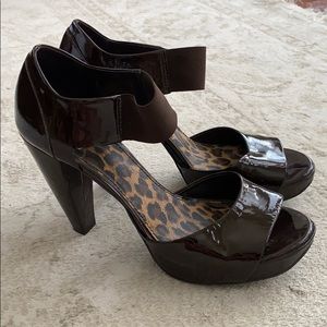 Dark Brown Patent Leather Heels